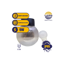 Arbotante de pared en forma de globo de 9W (AR9GL/E26)