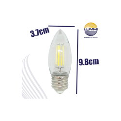 Foco tipo vela LED (VEFILED4E26/BC)