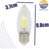 Foco tipo vela LED (VEFILED4E26/BC)