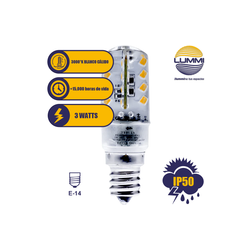 Foco cacahuate T20 LED 3W (E14R3SMD/BC)