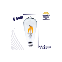 FOCO Vintage T/PERA FILAMENTO LEDS 8W ( ST64FILED8/BC )