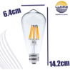 FOCO Vintage T/PERA FILAMENTO LEDS 8W ( ST64FILED8/BC )