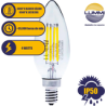 Foco tipo vela filamento LED (VEFILED4E12/BC)