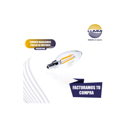 Foco tipo vela filamento LED (VEFILED4E12/BC)