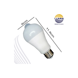 Foco LED 9W Fotocelda + Sensor de movimiento  ( A60SEN9/LD )