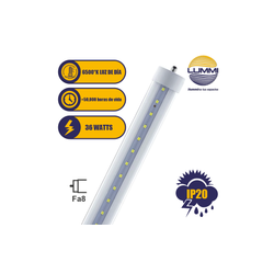 Lámpara tubo T8 LED 36W Slim, Paq 5pzs (T8SMD240CFA8/LD)