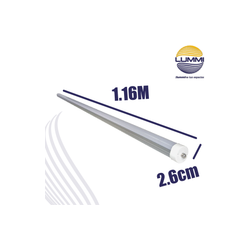TUBO LED 18W acrílico opalino, Paq 5pzs  (T8SMDCFA8OP/LD)