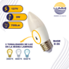 FOCO TIPO VELA 3 TONALIDADES DE LUZ (VESMD7CCT)