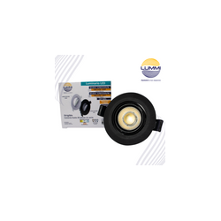 Luminaria LED dirigible de empotrar redonda de 7W  - Negro (1611)