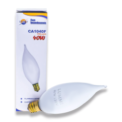 Foco  vela punta curva perlado (CA1040F)
