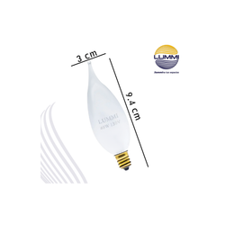 Foco  vela punta curva perlado (CA1040F)