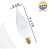 Foco  vela punta curva perlado (CA1040F)