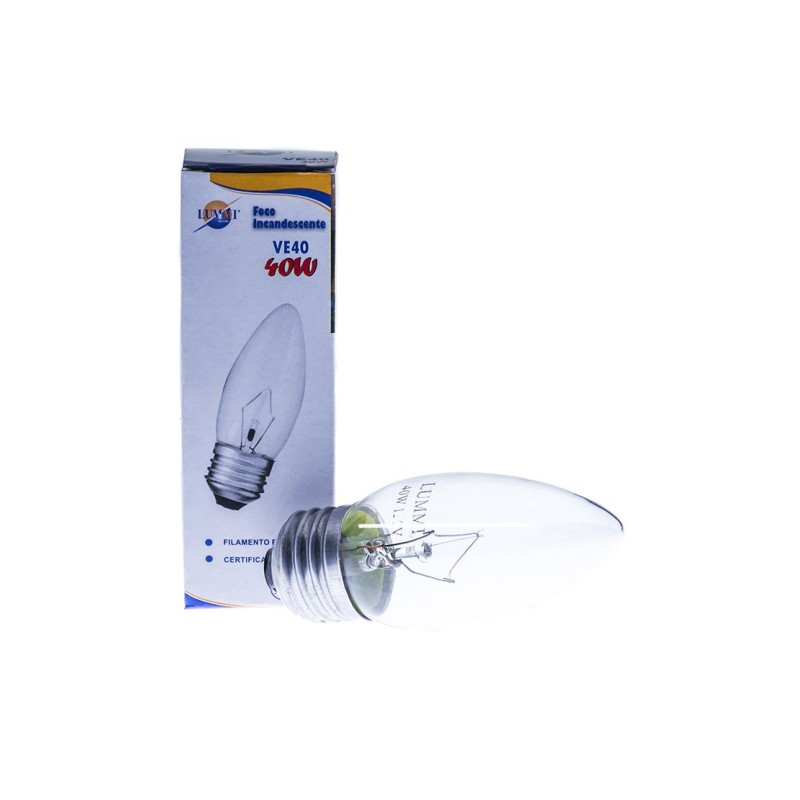 Foco vela liso E26 40W (VE40)