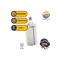 Foco tubular tipo ventilador led 52W (FAN52)