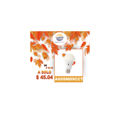 FOCO TIPO A-60 3 TONOS DE LUZ (A60SMD9CCT)
