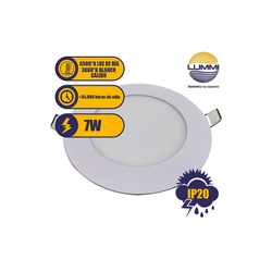 Luminaria circular LED  Ultradelgado para empotrar 7W (MP7)