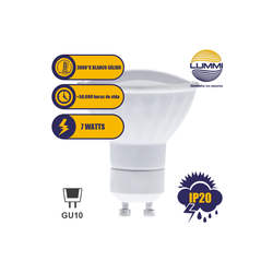 Foco GU10 SMD 7w LED Cerámico  ( GU10SMD7C/BC )