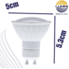 Foco GU10 SMD 7w LED Cerámico  ( GU10SMD7C/BC )