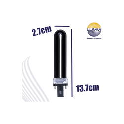 Lámpara Fluorescente 7W tipo 1U Luz negra (PL7BLB)